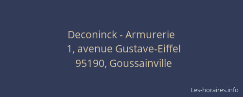 Deconinck - Armurerie