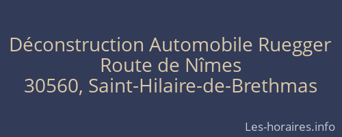 Déconstruction Automobile Ruegger
