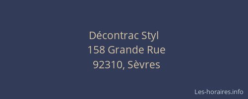 Décontrac Styl