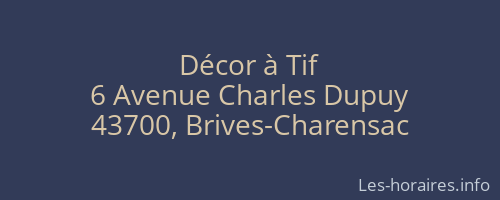Décor à Tif