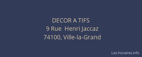 DECOR A TIFS