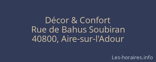 Décor & Confort