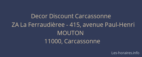 Decor Discount Carcassonne