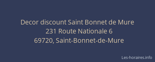 Decor discount Saint Bonnet de Mure