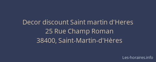Decor discount Saint martin d'Heres