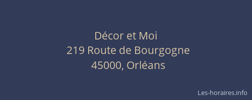 Décor et Moi