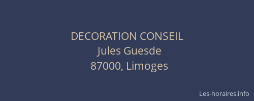 DECORATION CONSEIL