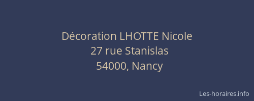 Décoration LHOTTE Nicole