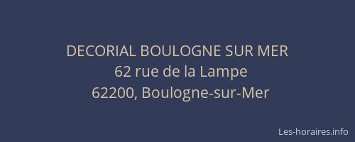 DECORIAL BOULOGNE SUR MER