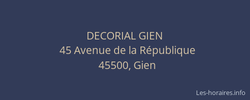 DECORIAL GIEN