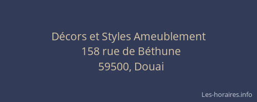 Décors et Styles Ameublement