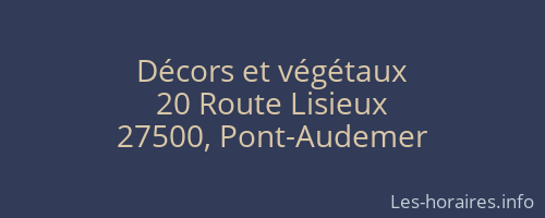 Décors et végétaux