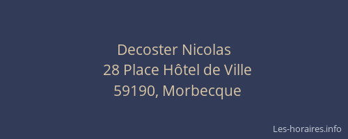 Decoster Nicolas