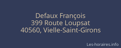 Defaux François