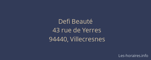 Defi Beaut&eacute;