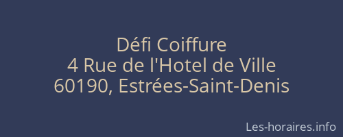Défi Coiffure