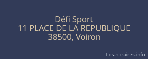 Défi Sport