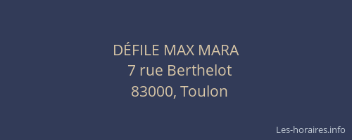 DÉFILE MAX MARA