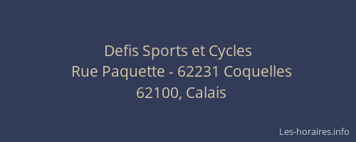 Defis Sports et Cycles