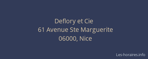 Deflory et Cie