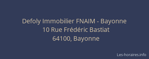 Defoly Immobilier FNAIM - Bayonne