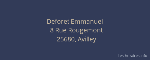 Deforet Emmanuel