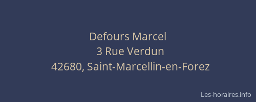 Defours Marcel