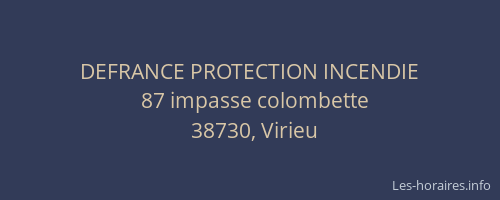 DEFRANCE PROTECTION INCENDIE