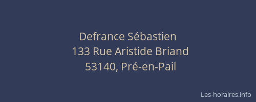 Defrance Sébastien
