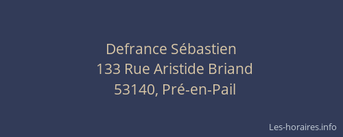 Defrance S&eacute;bastien