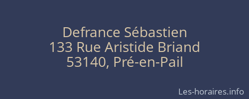 Defrance Sébastien
