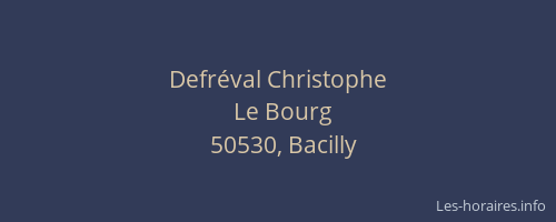 Defréval Christophe