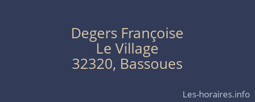 Degers Françoise