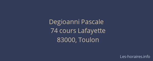 Degioanni Pascale