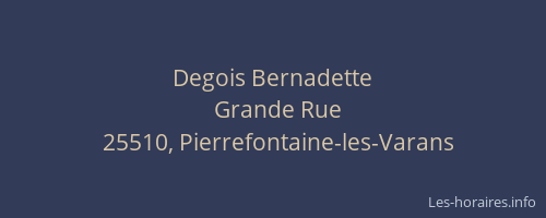 Degois Bernadette