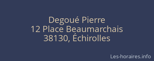 Degoué Pierre