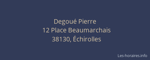Degoué Pierre