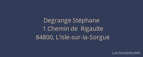 Degrange St&eacute;phane