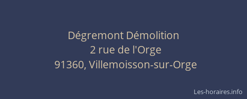 Dégremont Démolition