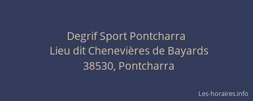 Degrif Sport Pontcharra