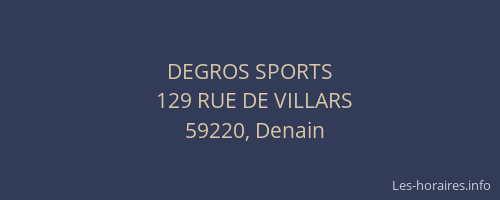 DEGROS SPORTS