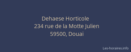 Dehaese Horticole