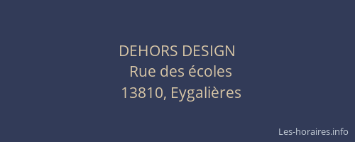 DEHORS DESIGN