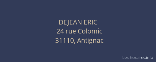 DEJEAN ERIC