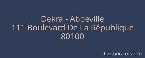 Dekra - Abbeville