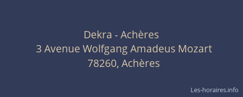 Dekra - Achères