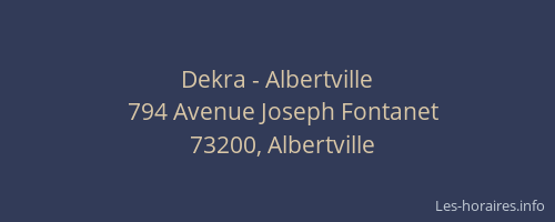 Dekra - Albertville