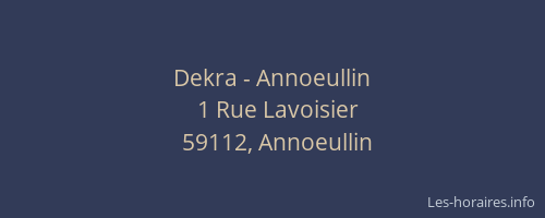Dekra - Annoeullin