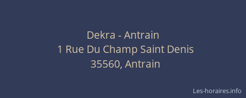 Dekra - Antrain
