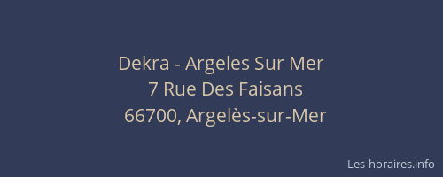 Dekra - Argeles Sur Mer